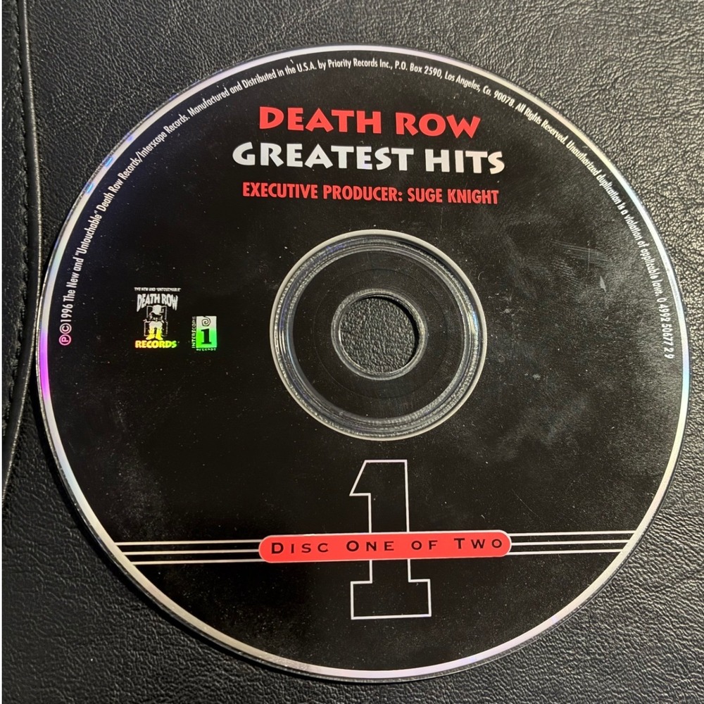 Death Row Greatest Hits Disc 1 CD Only 1996 Suge Knight Hip Hop Rap Classic Rare
